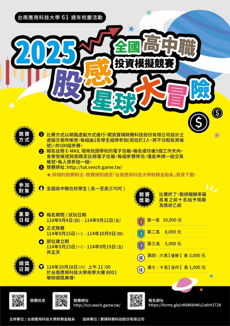2025全國高中職投資模擬競賽– 屏東縣屏榮高級中學