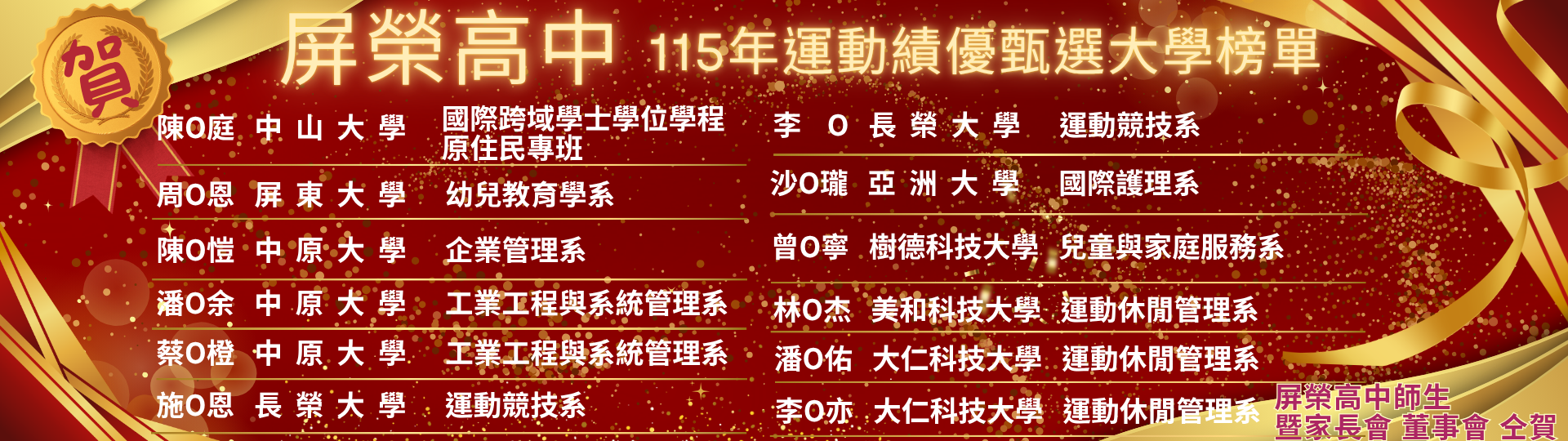 115運動績優甄選大學榜單 (1920 x 576 像素)