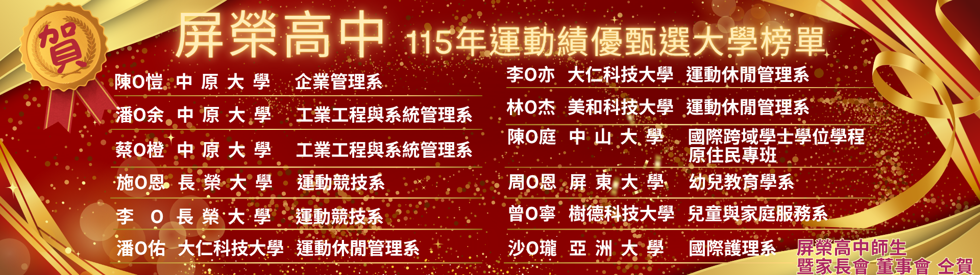 115運動績優甄選大學榜單 (1920 x 576 像素)